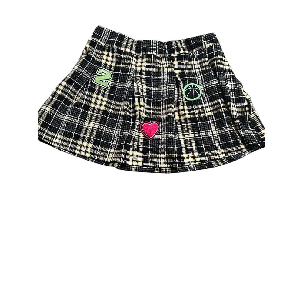 Gold and Black pleated Mini skirt 32”  XL